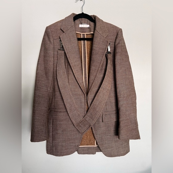 RARE Chloe Fall Winter 2018 Runway Blazer Coat Tweed Blazer Size 40 Pristine - Picture 4 of 14